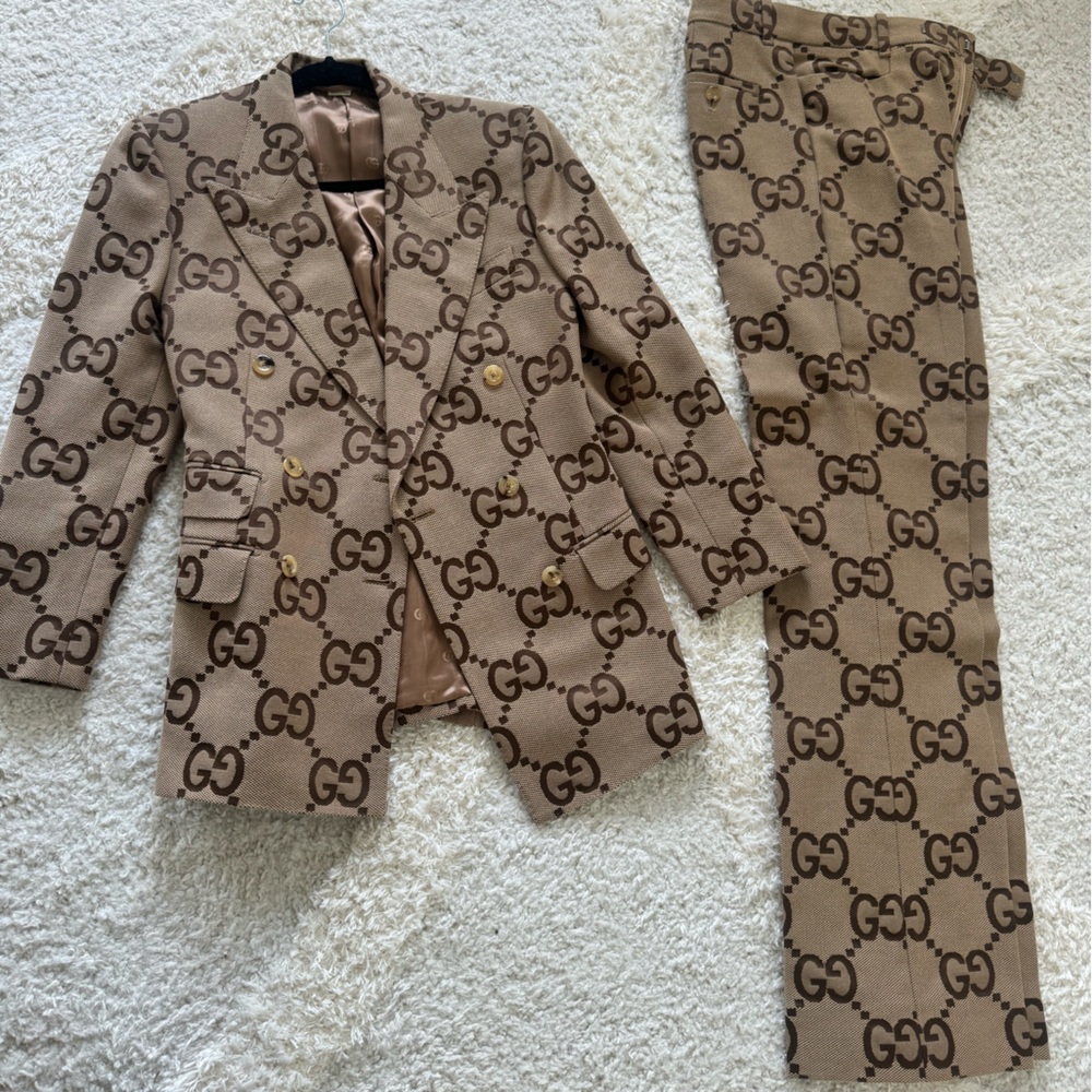 Gucci monogram suit